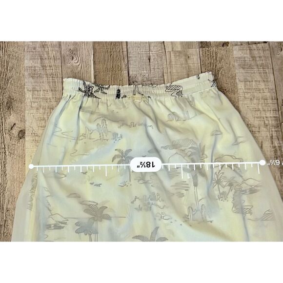 Current Air Beachy White Tie Front Skirt Coverup Island‎ Tropical Hawaiian SMALL - Picture 5 of 9